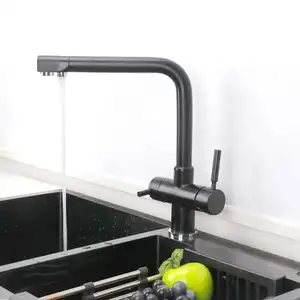 ก๊อกน้ำห้องครัวแบบ5 in 1พร้อมระบบ RO ระบบ Sparkling Water Chiller Matt Black 5 WAY Mixer