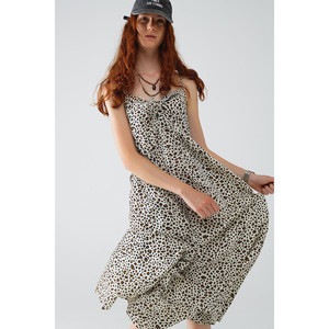 Robe maxi à imprimé léopard avec détail noué - Product Image 2