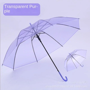 Dimanche créatif <span class=keywords><strong>petit</strong></span> frais longue poignée <span class=keywords><strong>Transparent</strong></span> droit publicité cadeau <span class=keywords><strong>parapluie</strong></span> 97cm diamètre ouvert fermeture manuelle - Product Image 4