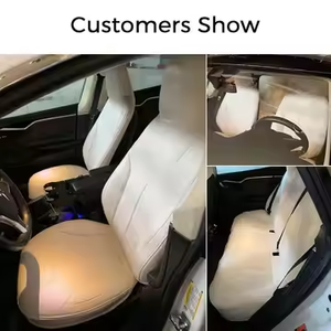 Fundas de Asiento de Coche de Cuero Napa Personalizadas de Alta Gama, Juego Completo para <span class=keywords><strong>Tesla</strong></span> <span class=keywords><strong>Model</strong></span> <span class=keywords><strong>3</strong></span>/Y/S/X, Accesorios Interiores al por Mayor, Protector Elegante - Product Image 6