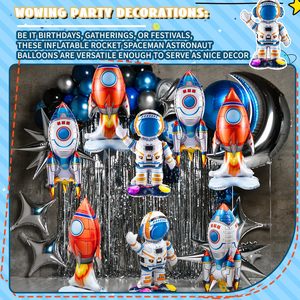 <span class=keywords><strong>8</strong></span> Globos de Aluminio de Cohetes Espaciales, Astronauta y Nave Espacial, Decoración para Fiesta de Cumpleaños de Niños con Temática de Cohetes, Suministros y Juguetes de <span class=keywords><strong>Planetas</strong></span> - Product Image 6