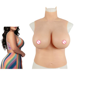 Prothèse mammaire en silicone à col montant, pour cosplay <span class=keywords><strong>transgenre</strong></span> et drag queen, rehausseur de poitrine, taille C/D/F/G - Product Image 1