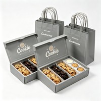 Caja desechable para galletas con divisores para vasos de salsa, contenedor plegable de grado alimenticio con ranuras, cajas de embalaje para cupcakes de panadería, ¡gran oferta!