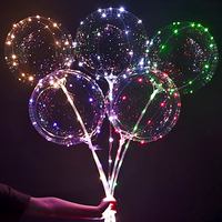 Ensemble de ballons bobo 18 pouces, vente en gros, jouet pour enfants, lanterne électronique LED, ballon lumineux, jouet, décoration de mariage, saint-valentin