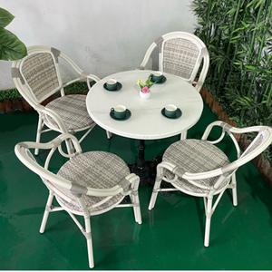 Chaises de <span class=keywords><strong>jardin</strong></span> d'hôtel modernes, confortables et portables, en rotin et tissu Teslin, pour événements - Product Image 4