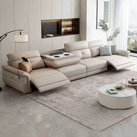 Das Neueste Europäische Moderne Wohnzimmer-Sofa Elektrischer Loungesessel Ledersofa-Set Design