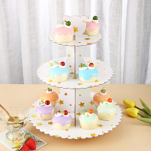 Giá Để Bánh Giấy 3 Tầng Giá Xuất Xưởng Trưng Bày Kệ Để Bánh Cupcake Bánh Sandwich Bằng Bìa Cứng Theo Yêu Cầu - Product Image 3