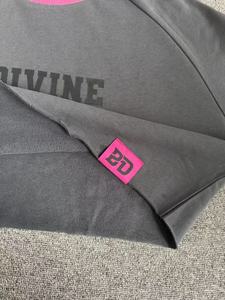 <span class=keywords><strong>Felpa</strong></span> corta da donna grigio scuro con colletto a contrasto rosa Neon stile serenità grafica alla moda <span class=keywords><strong>felpa</strong></span> Casual <span class=keywords><strong>Crop</strong></span> - Product Image 6