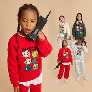 2-12T Biểu Tượng Tùy Chỉnh Trẻ Em Quần Áo Sang Trọng Phim Hoạt Hình In Dài Tay Áo Vòng Cổ Trẻ Em Hợp Thời Trang 365G Thanh Thiếu Niên Áo <span class=keywords><strong>2025</strong></span> - Product Image 3