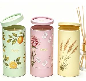 Boîte cylindrique et emballage en tube en papier kraft 100 % recyclable et écologique avec marquage à chaud pour bougies, cosmétiques et parfums - Product Image 5