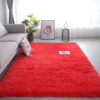 Tapis en fausse fourrure moelleux en polyester de luxe moderne Tapis en peluche super doux pour la chambre à coucher, le salon et la porte Ensembles de tapis