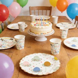 DAMAI Artículos para Fiestas de Cumpleaños Infantiles de Pascua, Servilletas de Papel Desechables con Diseño de Huevos de Pascua, Forma Redonda, Vasos y Platos - Product Image 1