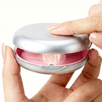 Boîte de rangement pour appareils dentaires, nouvelle couleur argentée scintillante, étui magnétique portable OEM ALigner, étui personnalisé pour appareil de rétention dentaire