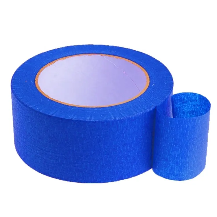 Недорогая цветная лента из крепированной бумаги, Маскировочная лента синего цвета