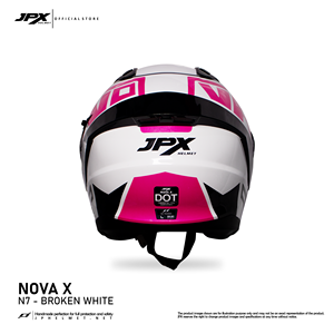 Casque demi-face JPX Nova X V2 Motif N7 avec un design élégant à double visière pour une visibilité et un confort accrus lors de chaque balade - Product Image 2