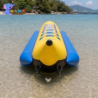 Bateau banane gonflable personnalisé pour 6 à 8 personnes, en PVC, à une rangée, tractable, pour les sports nautiques en mer et en lac, idéal pour les centres de villégiature