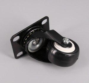 Preto nenhum rolamento silencioso armazém Material Handling Trolley Industrial borracha giratória Rodas Caster - Product Image 2