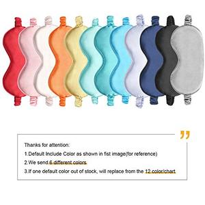 Masque de sommeil en soie satinée double face, nouveau design, avec bande élastique, respirant, logo personnalisé, masque de sommeil en soie pour les voyages - Product Image 3