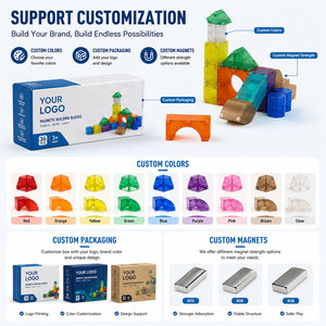 Tuiles de construction magnétiques créatives pour enfants, blocs de construction DIY avec support de marque personnalisé - Product Image 6