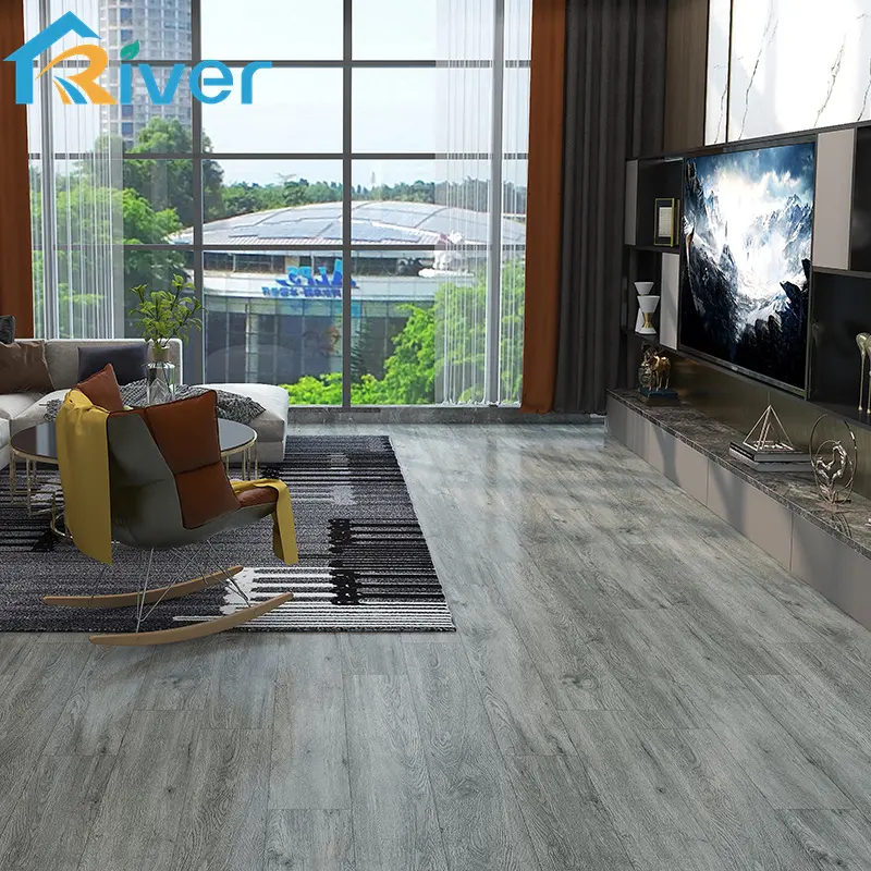 최고의 PVC 비닐 타일 바닥재 클릭 홈 카펫 바닥 PVC 비닐 천연 오크 Spc 바닥재