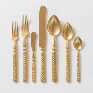 Meilleur ensemble de couverts en laiton durable à bas prix avec un design élégant fini et luxueux pour les cuisines modernes et traditionnelles - Product Image 1