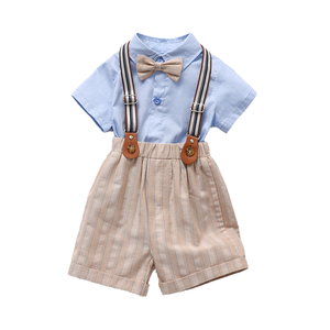 Completo estivo da ragazzo con bretelle a maniche corte Casual monopetto <span class=keywords><strong>elegante</strong></span> e completo da due pezzi - Product Image 6