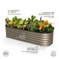 Kit de jardinières surélevées DIY écologiques en acier galvanisé thermolaqué, couleur personnalisable, pour la maison, vente directe usine