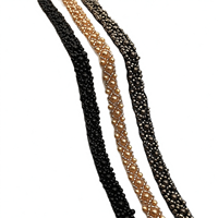 Bandes de perles et strass faites main DIY, maille diamantée, accessoires de décoration pour vêtements, robes de soirée et mariages pour femmes