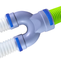 Connecteur de conduit en plastique PP rond en forme de Y à trois voies / Connecteur en Y pour système de ventilation