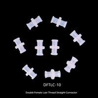 Adaptateur plastique médical PP double femelle Luer à filetage droit, connecteur Luer Lock pour seringue en plastique