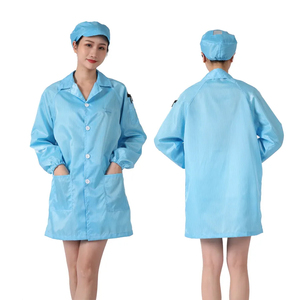 Polyester labcoat <span class=keywords><strong>ESD</strong></span> an toàn quần áo phòng sạch áo chống tĩnh điện chống tĩnh <span class=keywords><strong>smock</strong></span> dẫn sợi phòng sạch <span class=keywords><strong>ESD</strong></span> <span class=keywords><strong>smock</strong></span> - Product Image 2