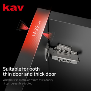 บานพับตู้แบบปรับได้ 3 มิติ ปิดแบบนุ่มนวล พร้อมคลิปหนีบสำหรับหัวโค้ง บานพับไฮดรอลิกสำหรับตู้ครัว - Product Image 4