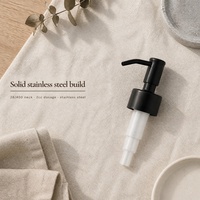 Distributeur de savon en verre rechargeable moderne avec pompe à lotion en acier inoxydable pour accessoires de salle de bain et de cuisine