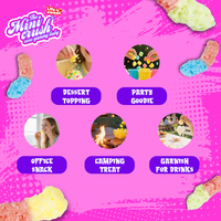 Vente directe d'usine, bonbons lyophilisés, collations, saveur de fruits acidulés, bonbons gélifiés lyophilisés croustillants