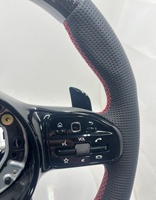 Volant personnalisé pour Mercedes Benz AMG W204 W166 W205 W212 C300 W213 W177 W211 W118 W447 W203 W164 en fibre de carbone et cuir