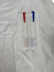 Mono antiestático ESD, ropa de protección para sala limpia con cuello levantado, ropa de seguridad de poliéster con rayas rectas - Product Image 4