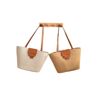 Nordic style new cotton rope woven <b>bag</b>, women's shoulder <b>bag</b>, <b>straw</b> <b>bag</b>, beach <b>bag</b>, casual women's <b>bag</b>, student versatile <b>bag</b>. - Product Image 4