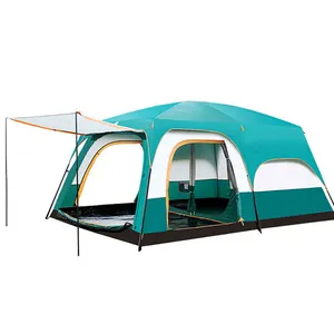 Carpas multifuncionales impermeables para acampada al aire libre, 8 unidades, doble capa, Gran Familia