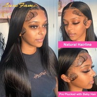 Perruque en cheveux humains naturels de qualité supérieure 13x4, lisse et droite, avec dentelle HD pré-épilée, pour femmes