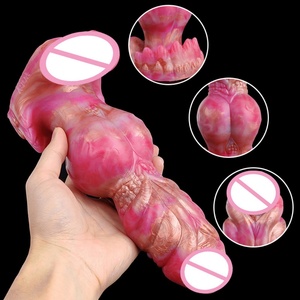 ของเล่นทางเพศรูปสัตว์ขนาดใหญ่ YOCY รุ่น Large Knot Wolf Dildo พร้อมจุกสุญญากาศสำหรับสอดใส่ทางทวารหนัก ทำจากซิลิโคน สำหรับผู้หญิงและผู้ชาย กระตุ้นช่องคลอด - Product Image 2