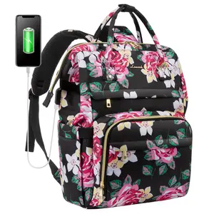LOVEVOOK-mochila informal con estampado floral para mujer, bolsa de gran capacidad, impermeable, para senderismo, de viaje, 2022