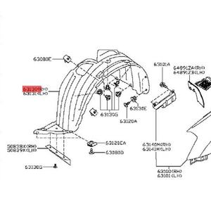 Kit di Aggiornamento per <span class=keywords><strong>Nissan</strong></span> <span class=keywords><strong>Qashqai</strong></span> 2015, Coppia di Rivestimenti Parafango Anteriore OE 63842-DF30A 63843-DF30A PP, Altri Componenti Carrozzeria - Product Image 4