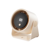 Ventilateur de bureau Turbo avec affichage numérique, ventilateur de circulation haute vitesse rechargeable pour le bureau, la maison, l'été