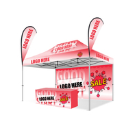 Gazebo pliable 3x4,5m pour l'extérieur, impression personnalisée, toit imperméable, protection UV, ignifuge, pour salons professionnels et événements sportifs