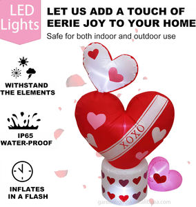 4FT Waterproof Valentine Inflatable Hearts Outdoor Blow <b>up</b> Holiday Yard Decorations LED <b>Lights</b> <b>for</b> Home Wedding <b>Garden</b> Party - Product Image 5