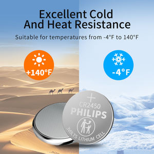 เซลล์เหรียญแบบชาร์จไฟไม่ได้สำหรับลำโพงกล้องและนาฬิกานาฬิกานาฬิกาแบตเตอรี่ลิเธียมแบบกระดุม CR2450ของฟิลิปส์ - Product Image 5
