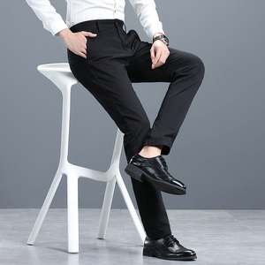 กางเกงขายาวทรงตรงสำหรับผู้ชายทรงสลิมฟิตชุดเดรสทางการสำหรับใส่ทำงาน - Product Image 2