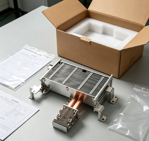 Dissipateur thermique en aluminium HengDong personnalisé à ailettes pliées, plaque froide <span class=keywords><strong>liquide</strong></span>, assemblage avec tube en cuivre, refroidissement par eau - Product Image 4
