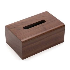 Caja Dispensadora de Pañuelos Faciales Rectangular de Madera para Decoración de Baño o Cómoda - Product Image 1