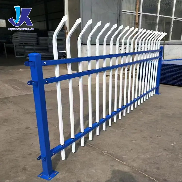 Chinese-made modern style wrought iron driveway gate zinc steel fence and gate for villas